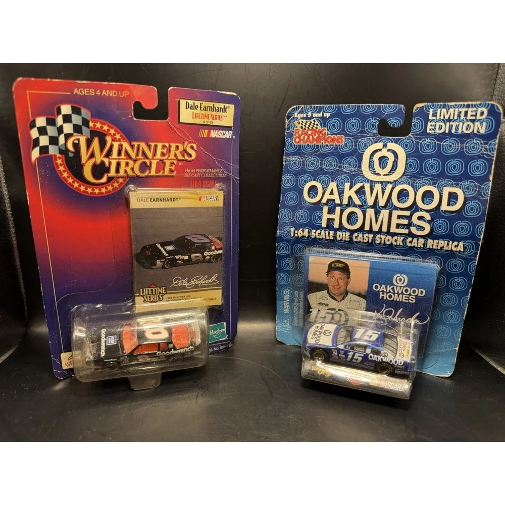 LOT 2 NASCAR 1:64 Diecast Dale Earnhardt & Ken Schrader Cars Vintage
